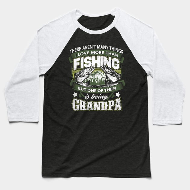 Fishing Grandpa - Grandpa Fishing Shirt Baseball T-Shirt by Dailygrind